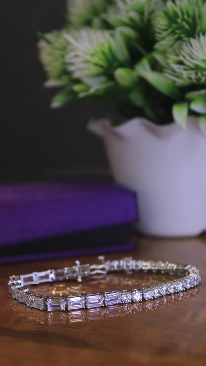 Silver Zirconia Tennis Bracelet | Dainty Crystal Bracelet for Women | Sparkly Gift for Her | Bridal Jewelry | Anniversary Gift Box 3