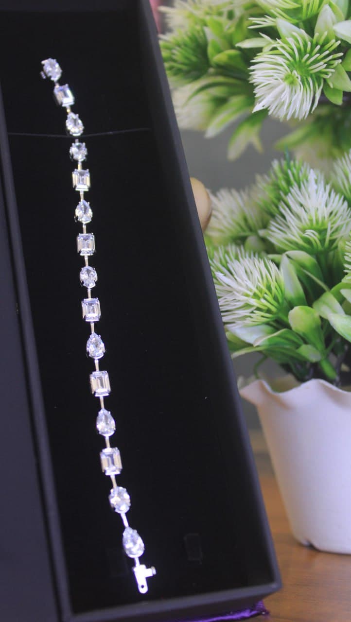 Elegant Sterling Silver | Sparkling Bracelet for Women